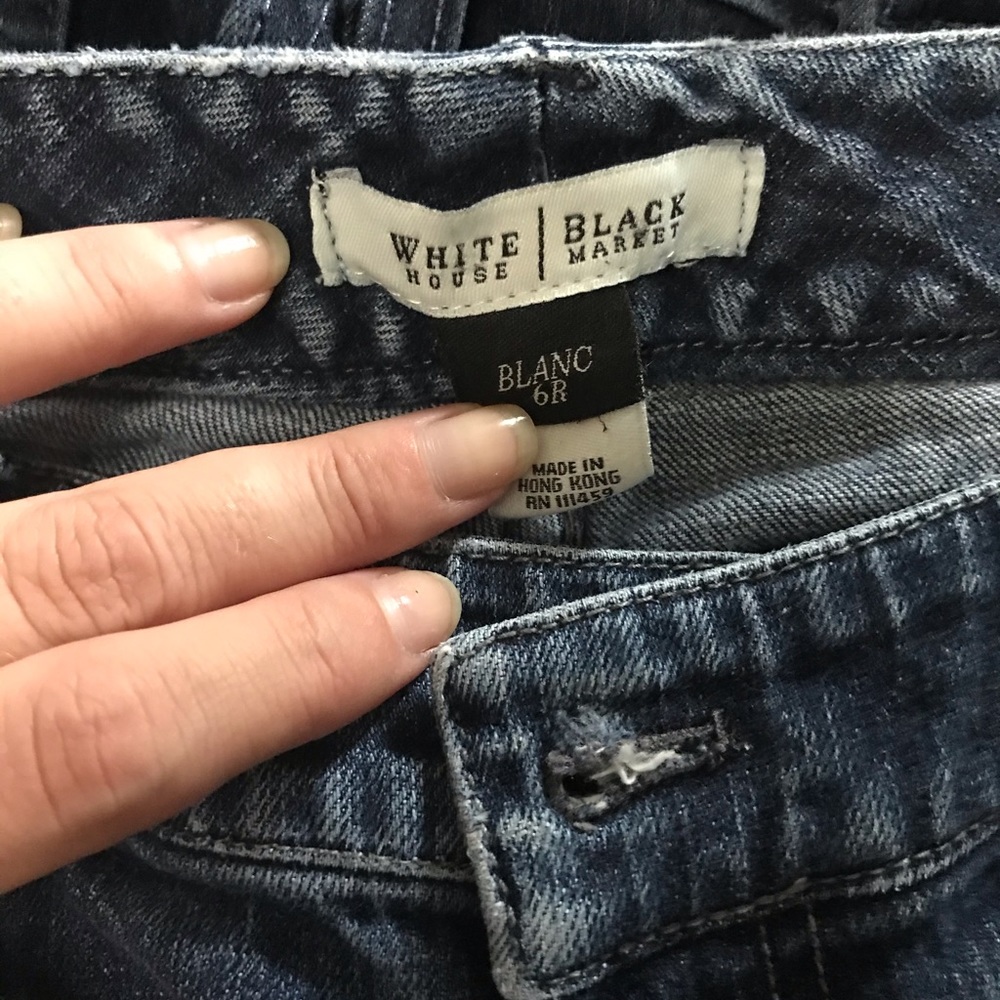 White House Black Market blanc straight jeans 6R - Picture 2 of 7